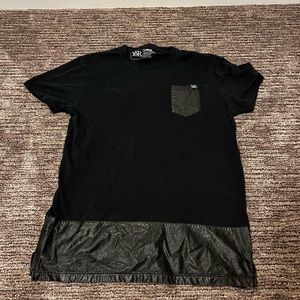 Black and pleather  tee shirt
